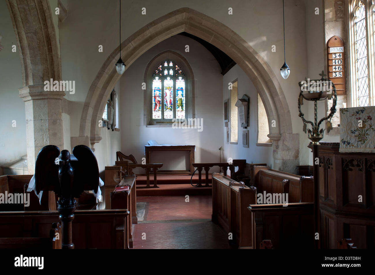 St. Oswald`s Church, Compton Abdale, Gloucestershire, England, UK Stock